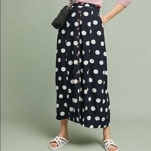 Anthropologie Maeve Polka Dot maxi skirt